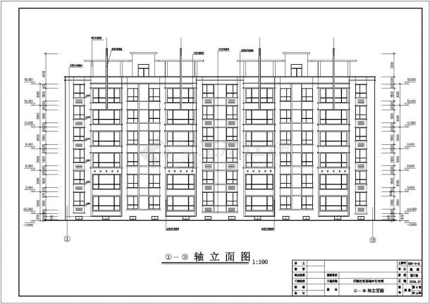 某地框架大型住宅楼建筑设计施工详图-图一