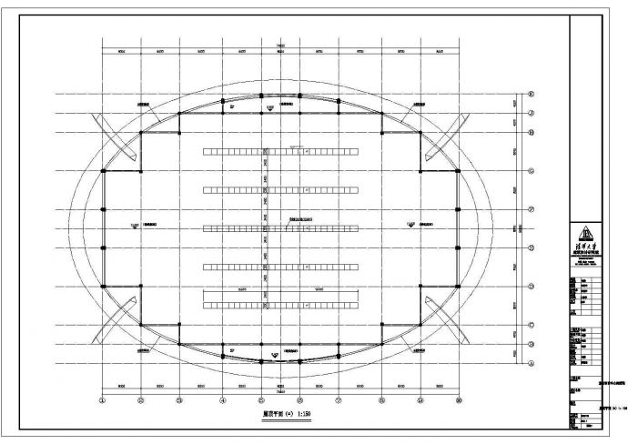 【洛阳】大型网球馆平面设计施工图_图1