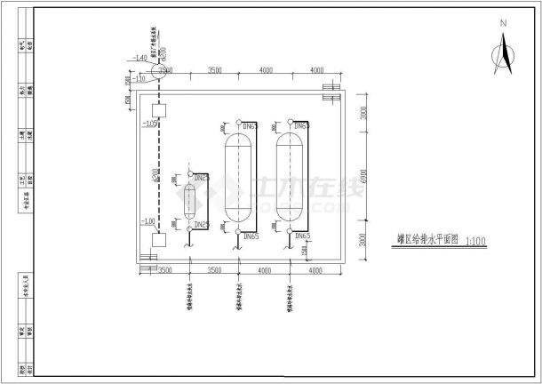 液化气站设计给剖面CAD参考图-图二