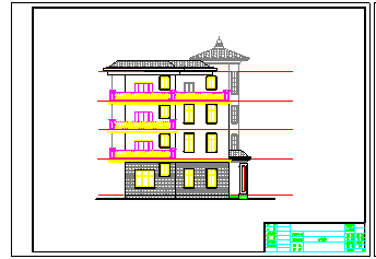 [施工图]某四层地中海风格别墅建筑施工图-图一