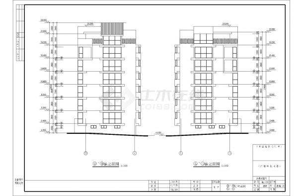 多层住宅建筑施工CAD布置图-图二