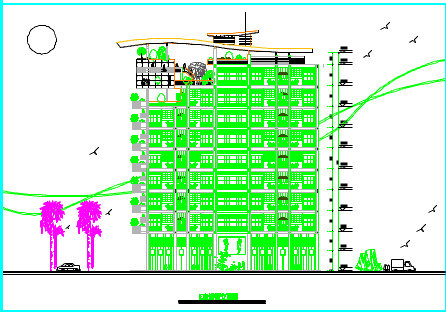 某小型单位高层住宅建筑设计施工图-图一