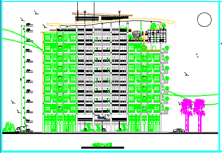某小型单位高层住宅建筑设计施工图-图二