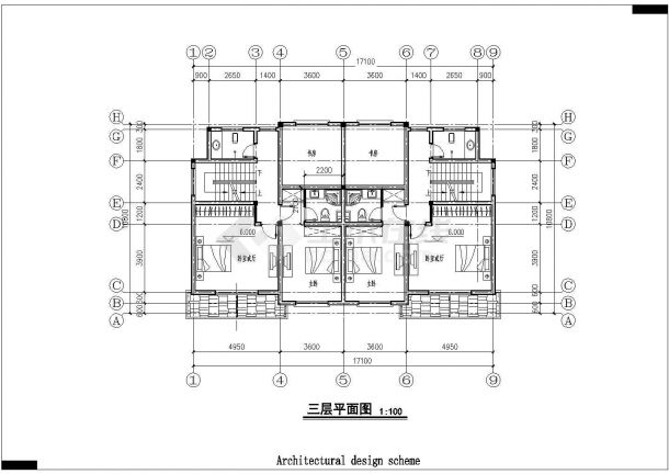 某农场四层别墅建筑设计图纸-图二