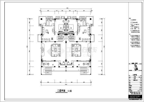 某地三层独立别墅建筑设计cad方案图-图二