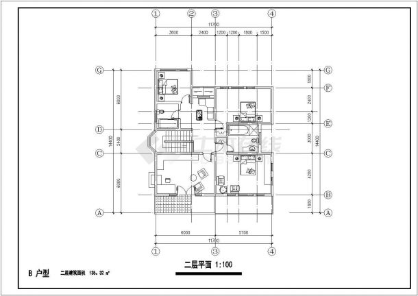 某地2层精品独栋别墅建筑设计cad方案图-图二