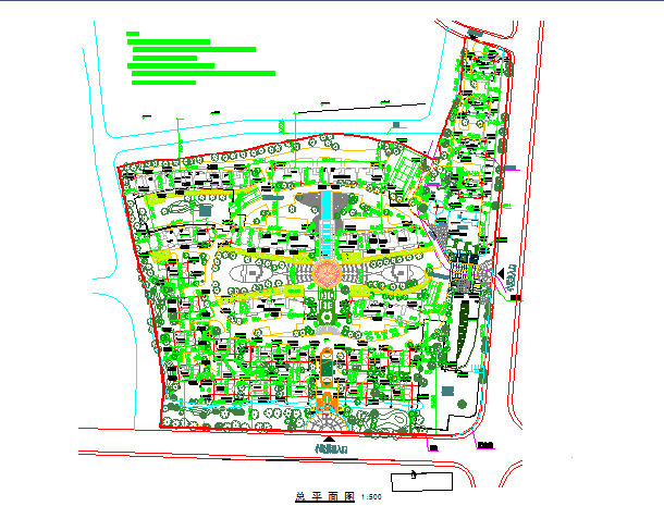 某高档住宅小区总平图（含设计说明）