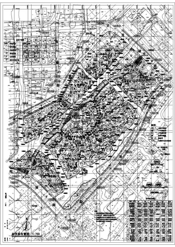 【江苏省】某大型居住小区建筑设计总平面-图一