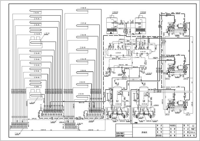 3000T水产冷库制冷系统施工图纸_图1