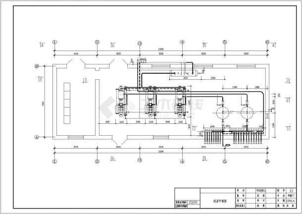 3000T水产冷库制冷系统施工图纸-图二