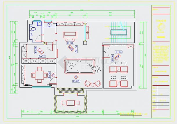 三层欧式别墅装修设计施工图-图二