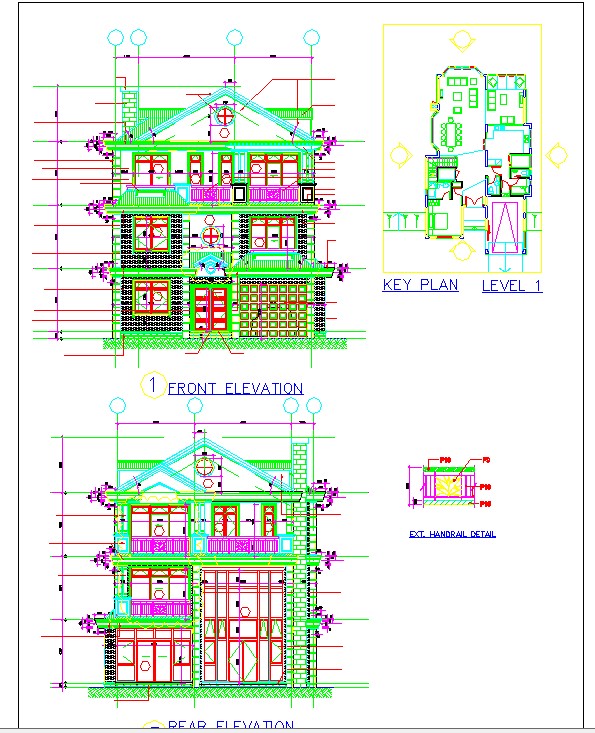 豪华别墅图建筑图CAD图纸_图1