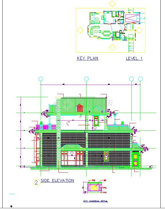 豪华别墅图建筑图CAD图纸-图二