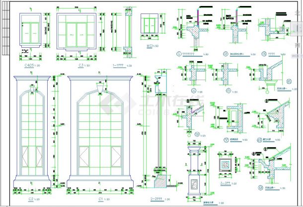 3层独栋别墅施工图CAD图纸-图二