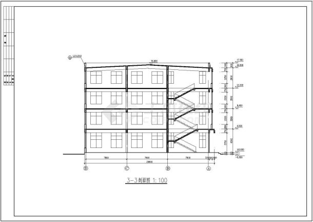 某地厂房全套建筑CAD设计施工图-图二