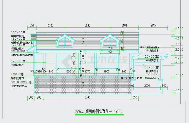 中式厕所组合CAD全套图纸-图一