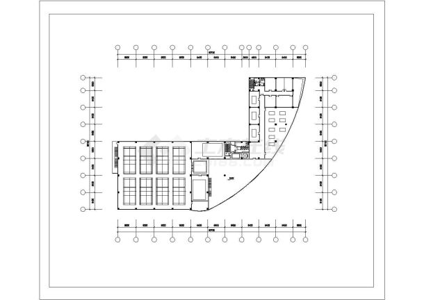 [方案][上海]某六层工人体育馆建筑设计方案文本（含CAD）-图一