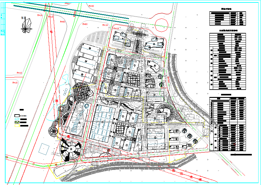 某工业园建筑规划总平面图纸（共1张）