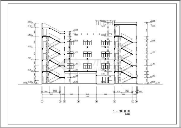 某城市玻璃钢厂厂房施工CAD设计图-图二