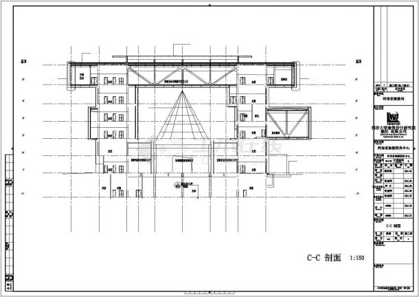 [河南]某旅游中心施工图设计（电气给排水建筑结构暖通46张）-图二