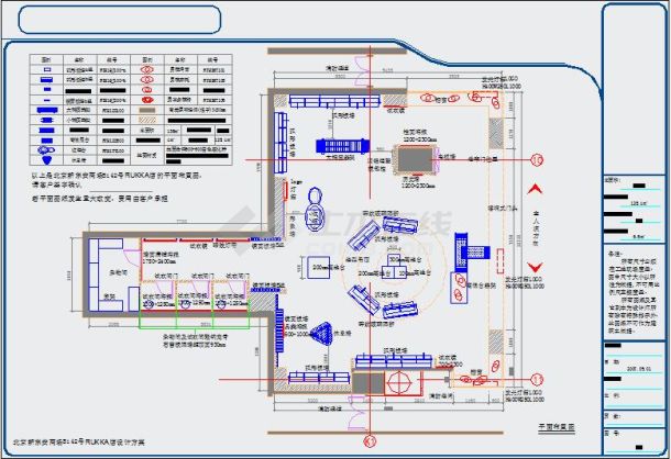 某省会超大型商场专卖店装修施工全图-图一