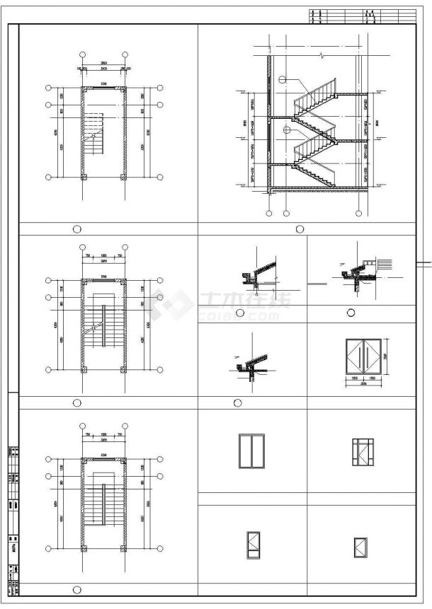 [施工图][新农村]三层独栋别墅建筑施工图（初设图）-图二