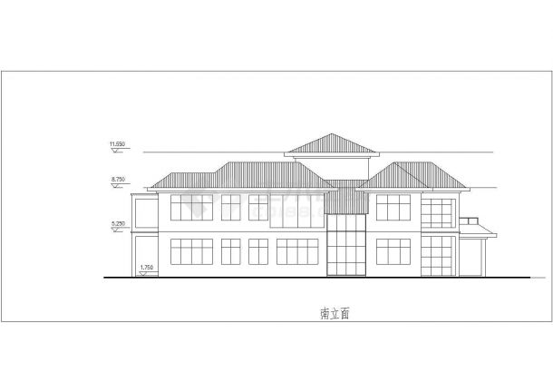 [新农村]3层现代风格家庭别墅设计施工图纸（含效果图）-图一