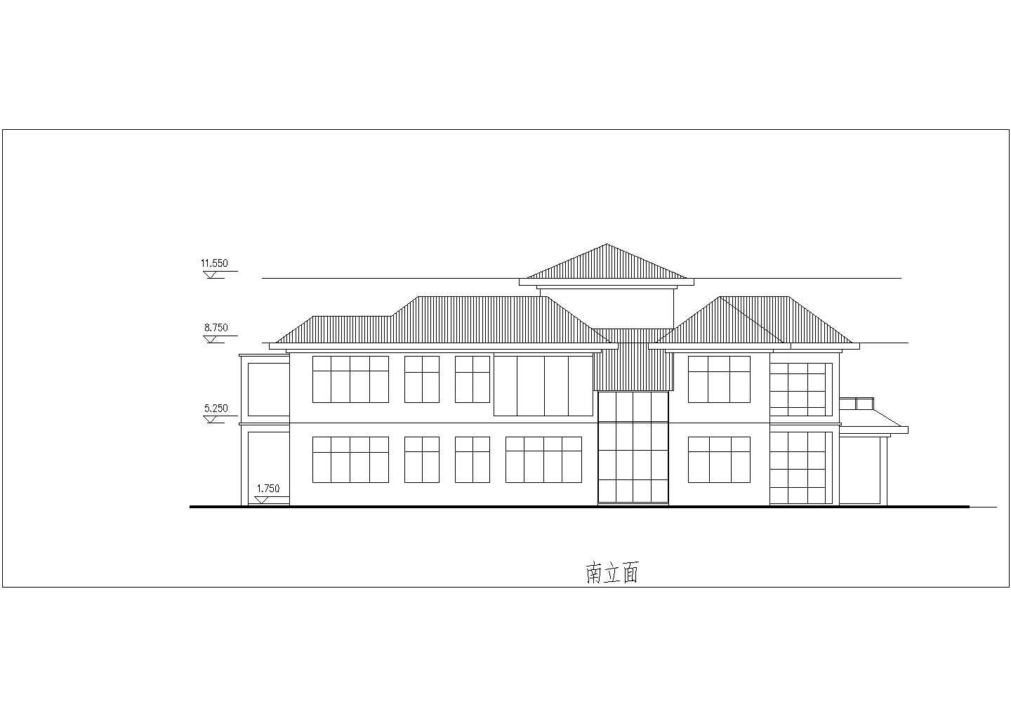 [新农村]3层现代风格家庭别墅设计施工图纸（含效果图）