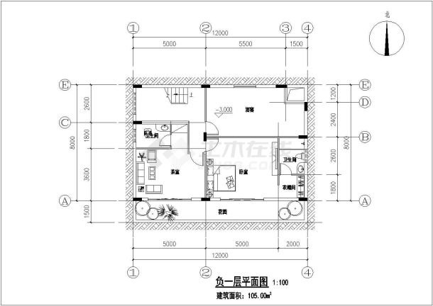 某三层独栋欧式别墅建筑cad图（初设图）-图二