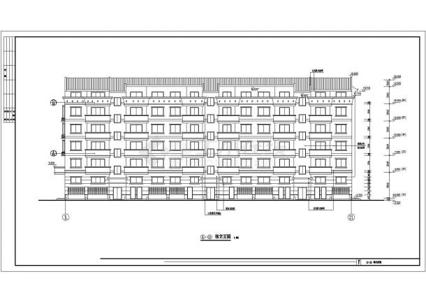 某地区大型6层住宅楼建筑设计图（共15张）-图一