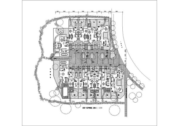 [北京]某三层联排别墅建筑cad图纸（初设图）-图二