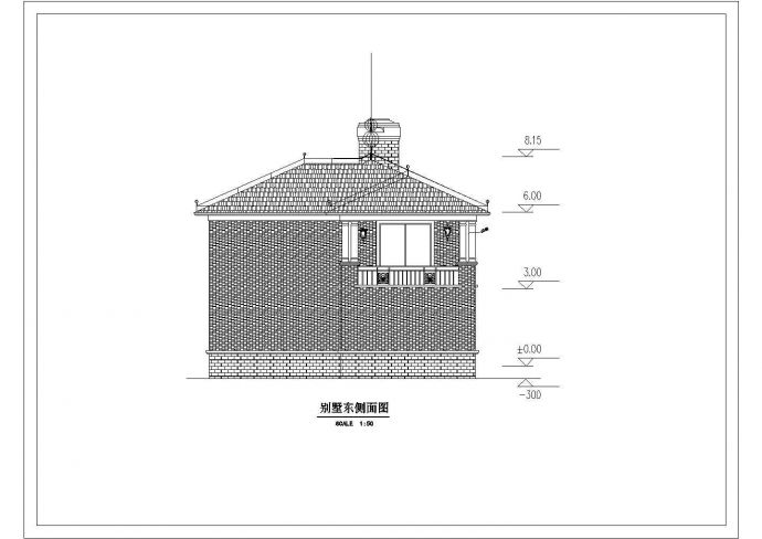 [新农村]某二层独栋别墅建筑方案图（含模型效果图）（初设图）_图1