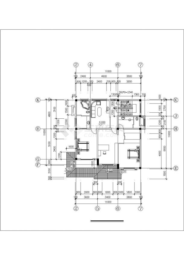 某地区小型六层住宅楼建筑设计图（共8张）-图一