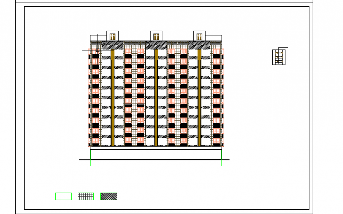 十一层板式住宅楼建筑扩初图（底层为车库）_图1