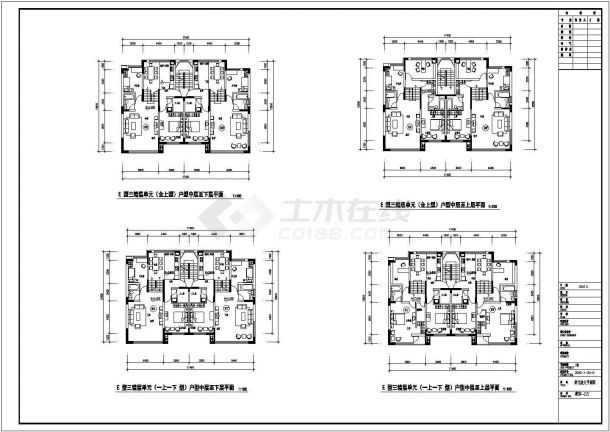 [方案][长春]某花园住宅小区二期单体住宅楼建筑cad图纸（7、20栋）-图一