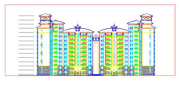 某十二层西班牙式小高层住宅楼建筑方案图_图1