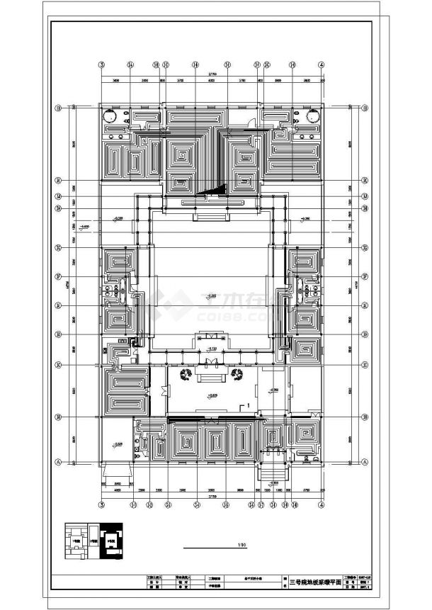某地大型四合院全套CAD建筑施工图-图二