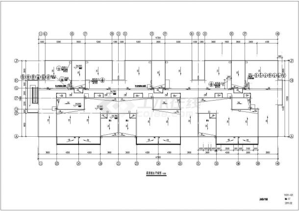 十六层高层现代风格商业住宅楼建筑施工图-图一