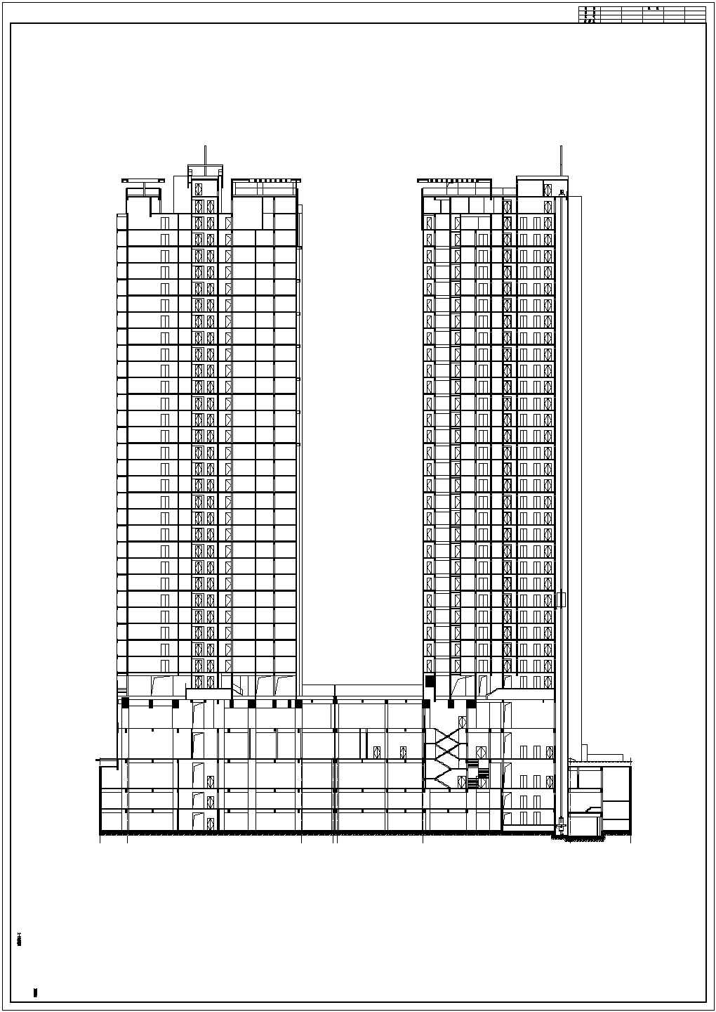 [深圳]某华府沿街68002.60平米32层住宅建筑施工图（塔式（一梯4户以下））