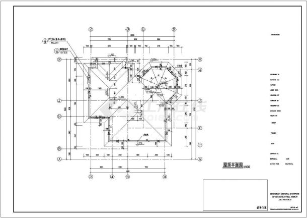 [深圳]某高级高尔夫球会B型别墅样板房建筑cad设计施工图-图一