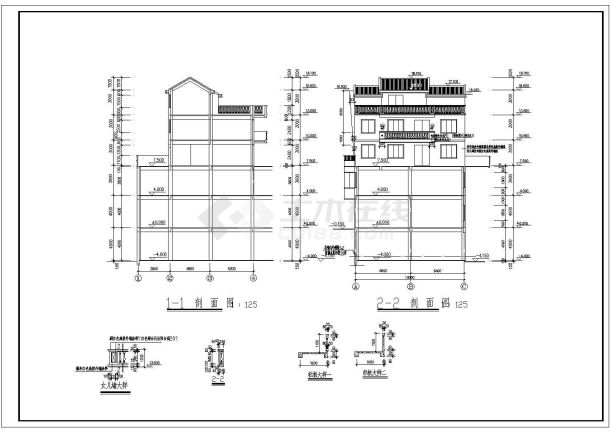 某彭泽大型商住楼建筑设计施工图（含说明）-图二