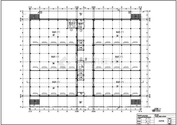 某物流库风顺设计制冷流程CAD平面布置参考图-图一