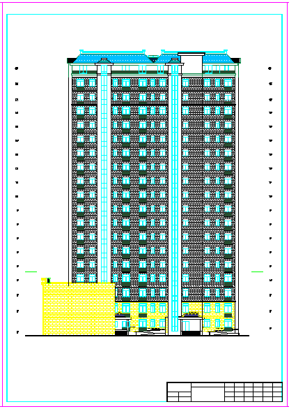 [潍坊市]某新中式现代小区1号27800平米十八层住宅楼建筑施工图（含节能设计）-图一