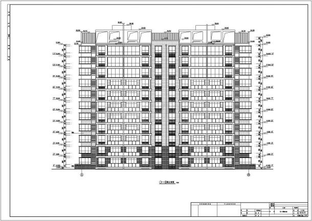 某十一层板式住宅楼建筑施工图（22.5x15.4米）-图一