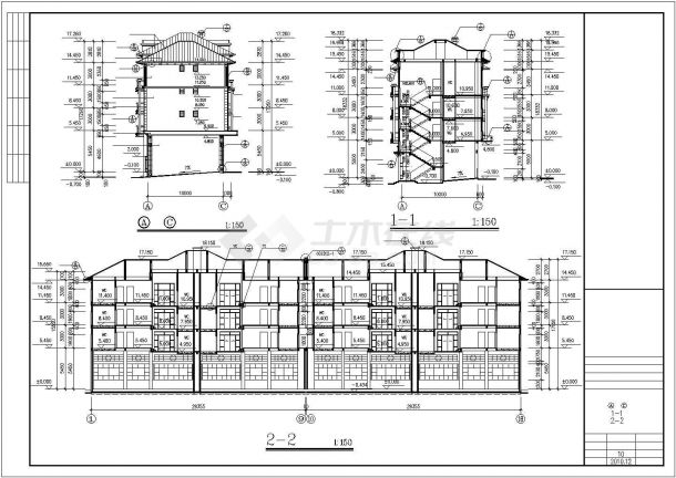 [长沙]某欧陆风格7389.99平米四层住宅建筑施工图-图一