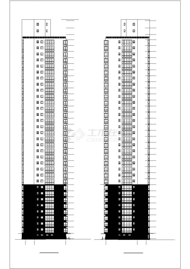 [山东]某64465.48平米33层综合现代小区项目施工图（A段高层住宅)-图二