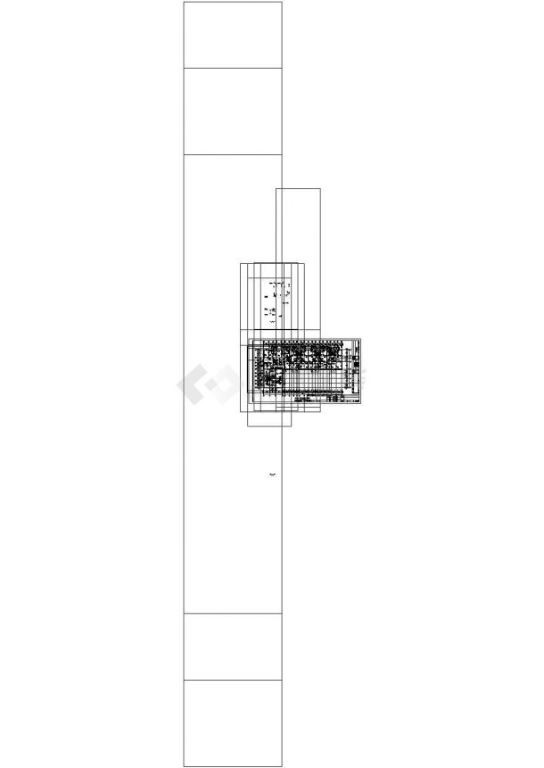 比较精美的六层塔式住宅建筑CAD图（（初设图））-图二