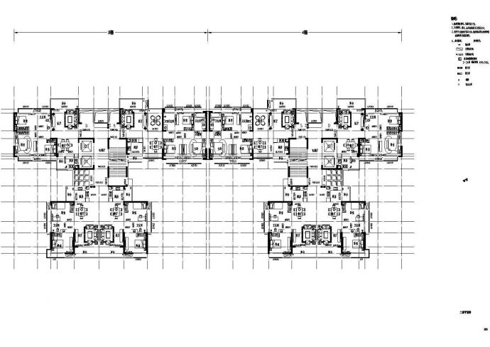 二十四层高层住宅楼建筑施工套图（含节能设计）_图1