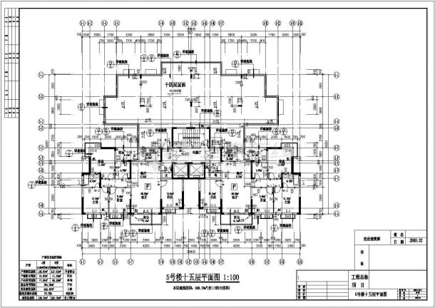 某7466平米15层住宅商业综合楼建筑施工套图（5号楼）-图二