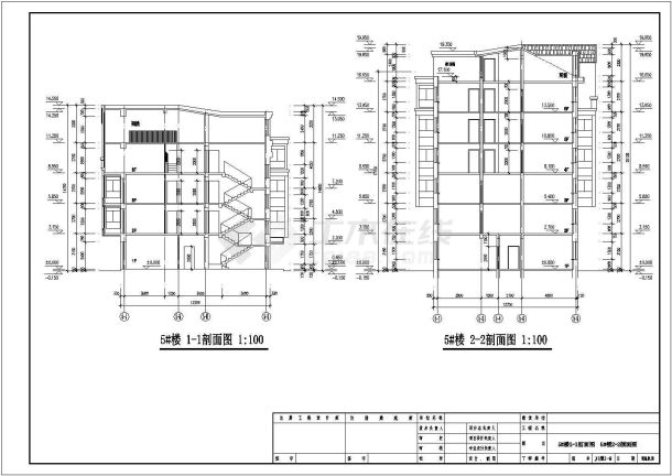 [最新整理]某六层塔式商住楼建筑CAD设计图-图一